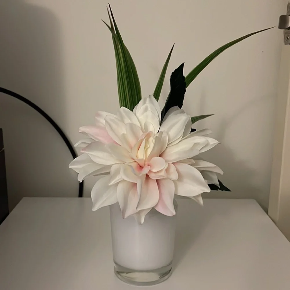 Faux Plant Size 4.75x2.5 Color White Green Pink